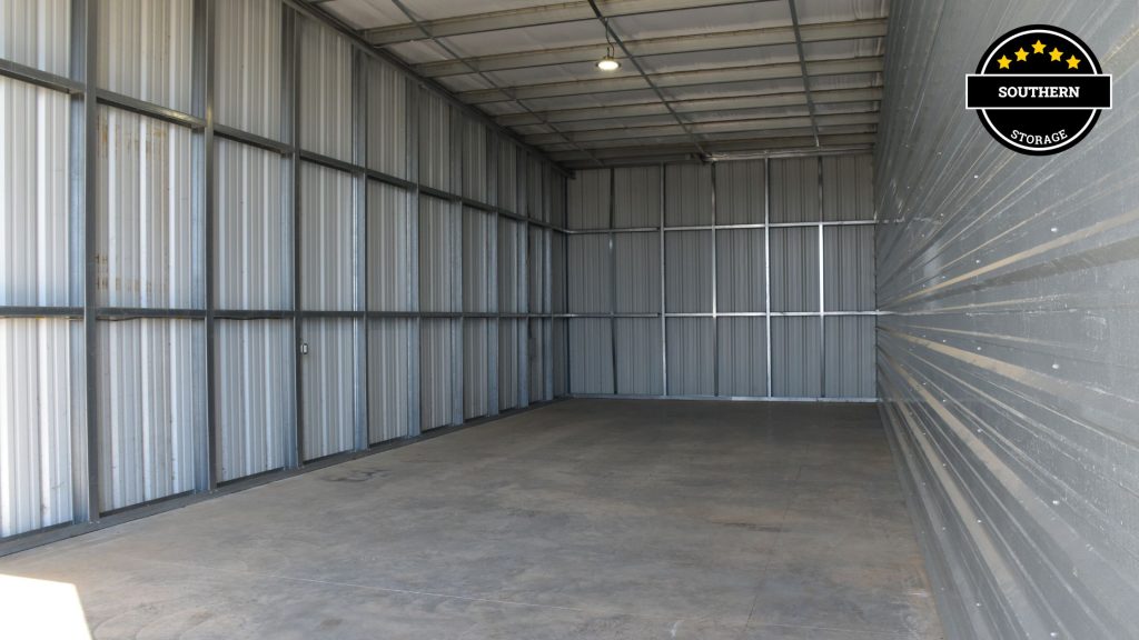 Spacious indoor boat storage unit in Fairhope, Alabama